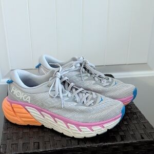 Hoka Women's Gray and Pink Athletic Shoes
